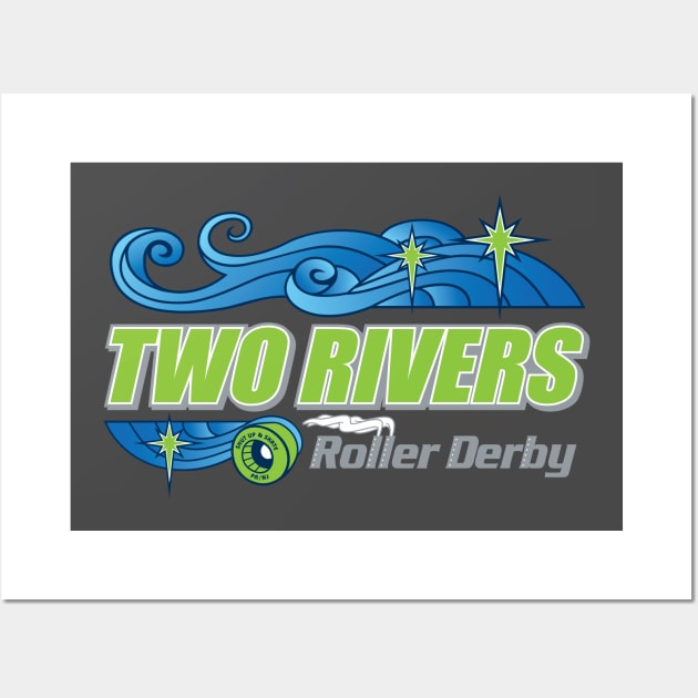 Two Rivers Roller Derby (dark) Wall Art by TwoRiversRollerDerby